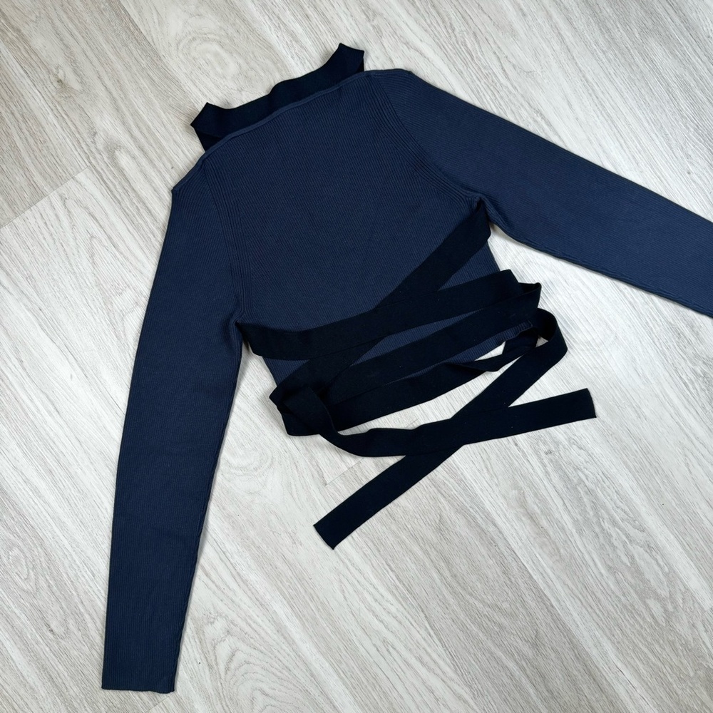 NWT💙Intermix Luel Studio💙Devon Cut-Out Rib Knit Top - Picture 7 of 14